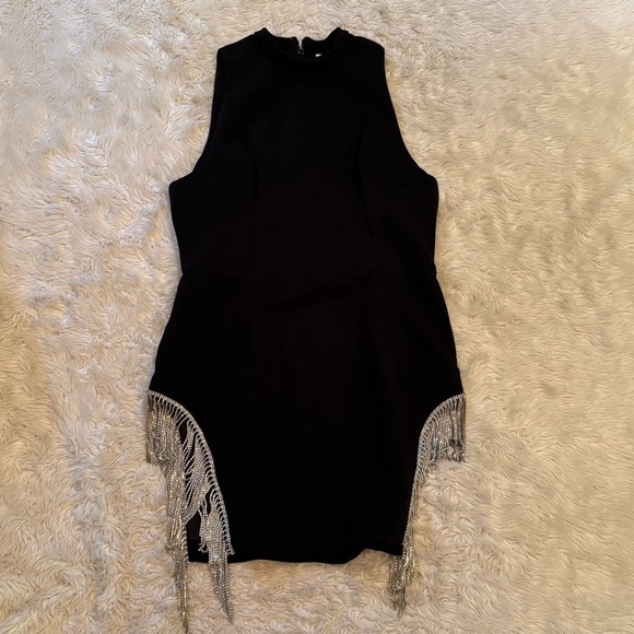 NWT House of CB Charlize Black Crystal Trim Dress - Size L+ - Picture 3 of 7